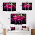 thumbnail image 4 of Designart "Vivid Fuchsia Blooms Nature s Splendor II" Floral Metal Wall Decor Set, 4 of 5
