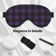 thumbnail image 3 of Uemuo Purple Black Plaid Pattern Sleep Eye Mask - Light Blocking Sleep Mask Blocking Out Light Perfectly, Soft and Comfortable Night Eye Mask, Eye Blinder, 3 of 7