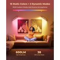 thumbnail image 2 of Apliques de pared PopoIron de madera de nogal, 2 unidades, LED con control remoto RGB, 2 of 8