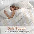 thumbnail image 5 of Cream Striped Bedding 3 Piece Duvet Cover Set Twin Size, Modern Farmhouse Cream White Stripes Soft Microfiber Comforter Cover with Zipper Closure & Pillowcases, Wrinkle & FadeResistant Quilt Cover, 5 of 9