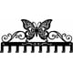 thumbnail image 1 of Gancho de metal con forma de mariposa para llaves, diseño decorativo con 10 ganchos, color negro, organizador para colgar llaves en la pared, soporte personalizado para correa de perro., 1 of 9