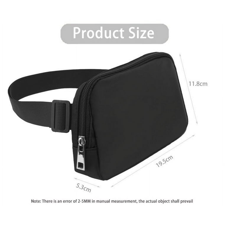 Unisex Mini Belt Bag with Adjustable Strap, Crossbody Fanny Pack for  Traveling (Black) 