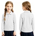 thumbnail image 4 of YOUYEDIAN Back to School Kids Polo Shirts Long Sleeve Warm Comfy Lapel Collar Versatile School Uniform Spring Fall Solid Color Casual Sport Cotton Top, 4 of 4