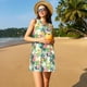 thumbnail image 3 of Balery Tropical Flowers Vestidos de verano para mujer con estampado: vestido holgado sin mangas, vestido playero informal y cómodo para días calurosos., 3 of 7