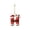red, variant on Cmafuca Christmas Initial Ornament Letter Acrylic Reindeer Santa Pendant, Personalized Holiday Hanging Decor for Tree Wreath Gift Stocking Stuffer