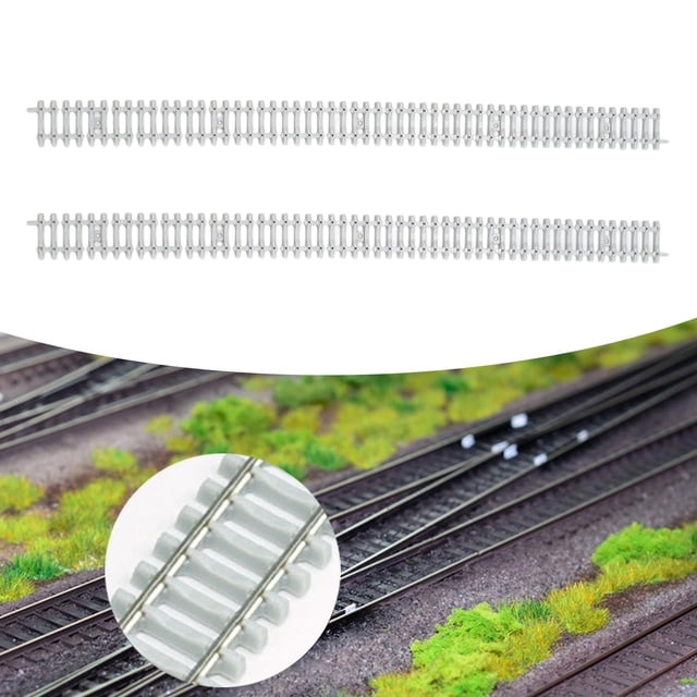 2 piezas de traviesas para vías de tren modelo, traviesas de riel, fácil instalación, suministros de diseño, piezas de vía fáciles de colocar, soporte Escala N