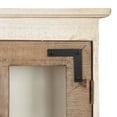 thumbnail image 4 of Kate and Laurel Hutchins Decorative Farmhouse Wood Wall Storage Cabinet with Window Pane Glass Door, Rustic and White, 4 of 6