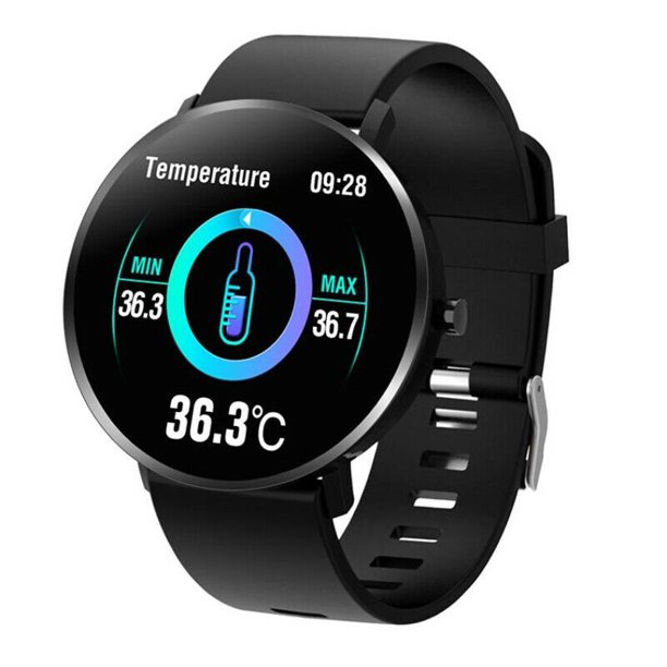 Smart Watch Body Temperature Heart Rate Blood Pressure Oximeter Monitor