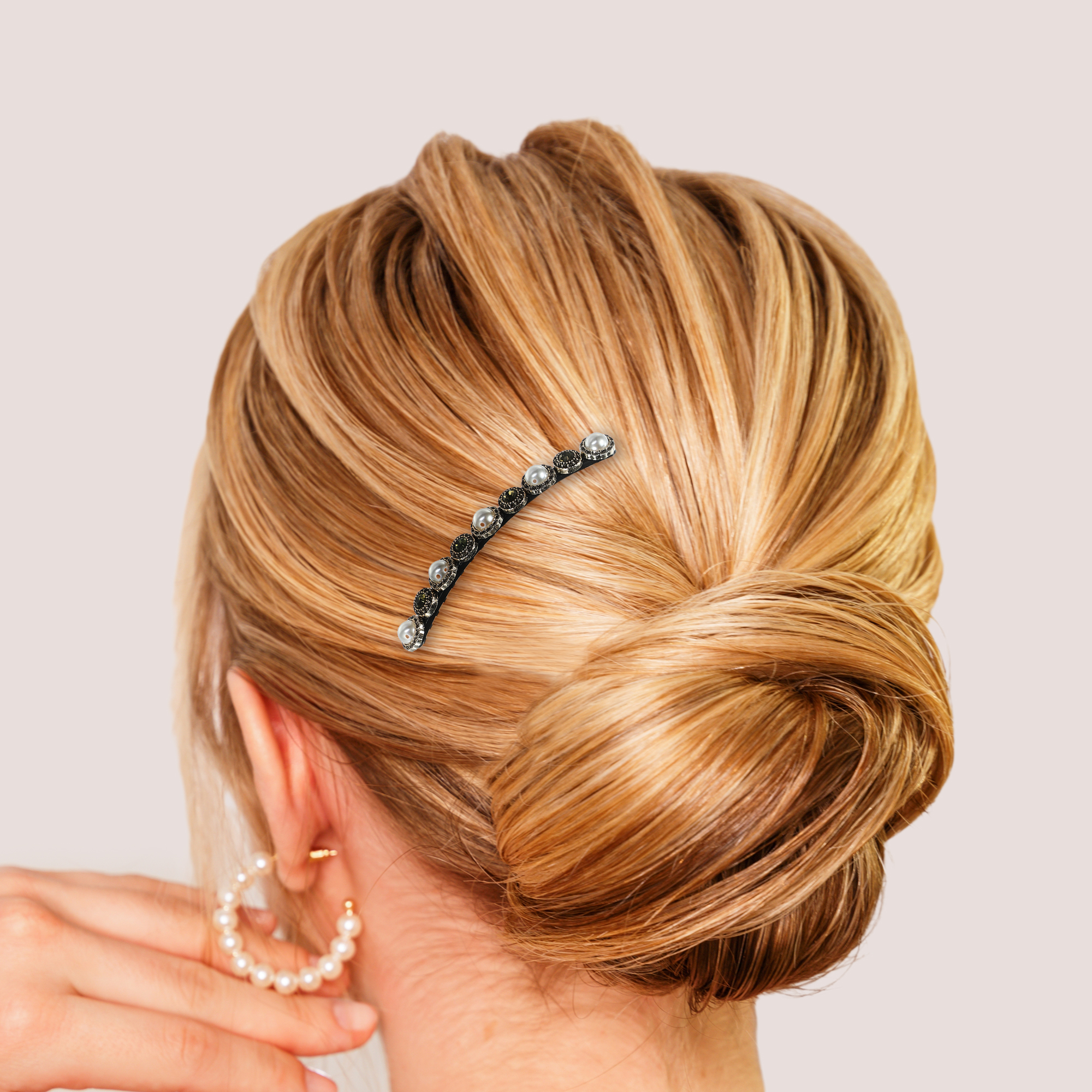Unique Bargains 5pcs Rhinestone Side Hair Comb with Vintage Faux Pearl for Women Brides