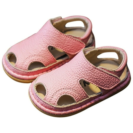 

HIBRO Baby Sandals Shoes Shoes for Baby Summer Baby Sandals 0 3 Years Old Boy Toddler Shoes Soft Sole Baby Girl Leather Breathable Beach Shoes