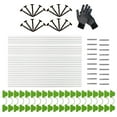 thumbnail image 3 of Aros de jardín con conectores, Clips, juego de aros para invernadero, soporte para plantas DIY, jardín Juego de 30 aros., 3 of 5
