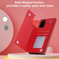 thumbnail image 6 of Dteck for Samsung Galaxy S20 6.2" Flip Wallet Case, PU Leather Magnetic Clasp Case with Card Slot Kickstand & Cross Body Strap Shockproof Protective Case for Samsung S20 Ladies Women, Red, 6 of 10