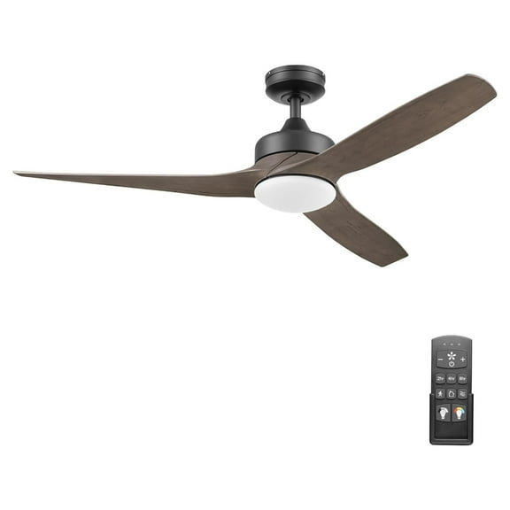 Open Box Honeywell Lynton 52" Ceiling Fan w/ Remote, & Reversible Blades Black
