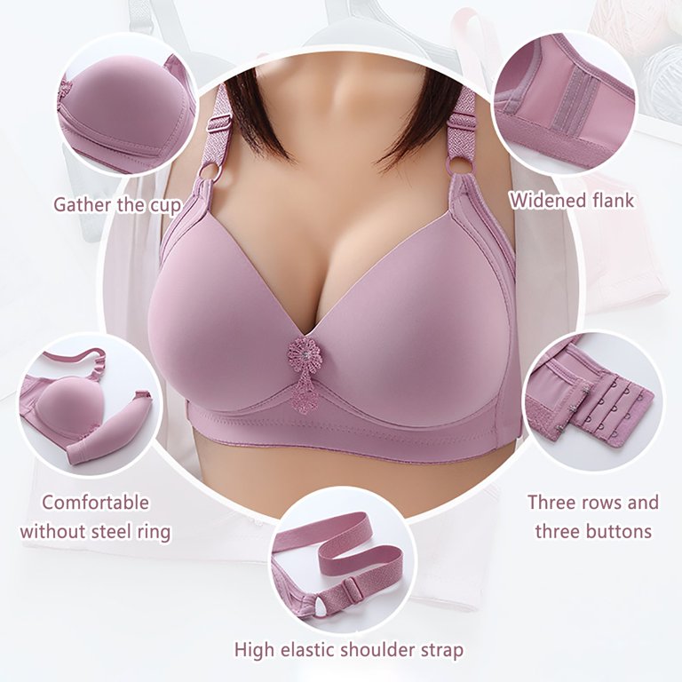 Women's soft comfort bra size 36-42 b c cup breathable lingerie pink nude  color vest brassiere