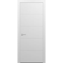 Modern Wood Interior Pre-Hung Door with Hardware | Planum 0770 White Silk | Single Panel Frame Trims | Bathroom Bedroom Sturdy Doors-32" x 80"