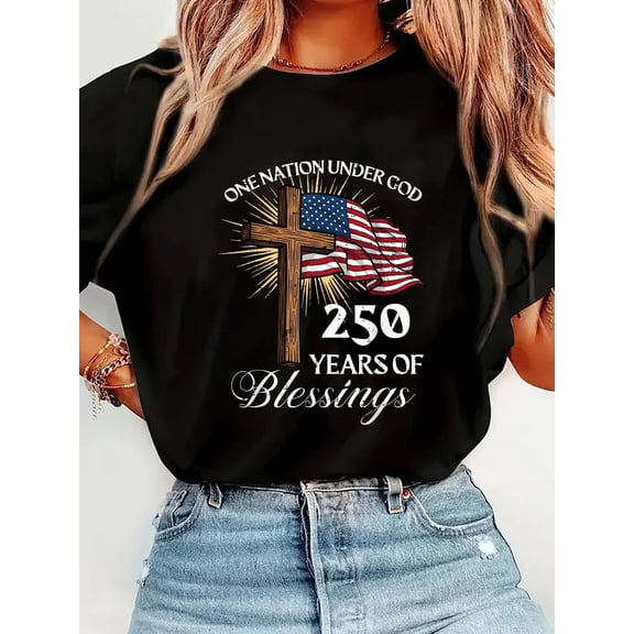 One Nation Under God 250 Years 250th Anniversary USA Men T-Shirt