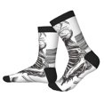 thumbnail image 2 of KLL Skeleton Book Lover Print Cool Socks Men's Women's Crew Socks Funny Crazy Novelty Stockings, 2 of 7