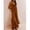 Rust Brown-L, variant on Rust Brown Boho Ruffle Maxi Dress With Spaghetti Straps And Backless Design