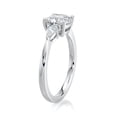 thumbnail image 3 of Oryn Jewel 2.03 Ct Cushion Cut Three Stone Trilogy Engagement Ring for Women - Lab-Created Diamonds in 14K White Gold Over - Ideal Gift for Weddings, Anniversaries, or Special Occasions, 3 of 6