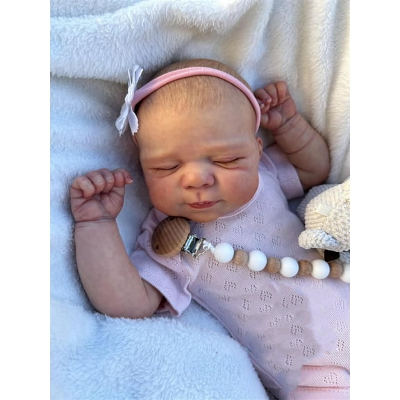 Realistic Reborn Baby Dolls - 18 inch Cloth Body Baby Doll Lovely Sleeping Adorable Reborn Real Life Baby Dolls with Gift Box for Kids Age 3 Collectors