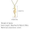 thumbnail image 3 of Qiamni Stainless Steel sea horse Animal Pendant Necklace, 3 of 4