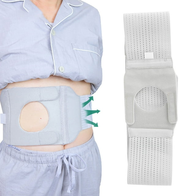 Elastic Colostomy Support Belt, Breathable Hernia Belt with 10cm Width, Soft and Adjustable