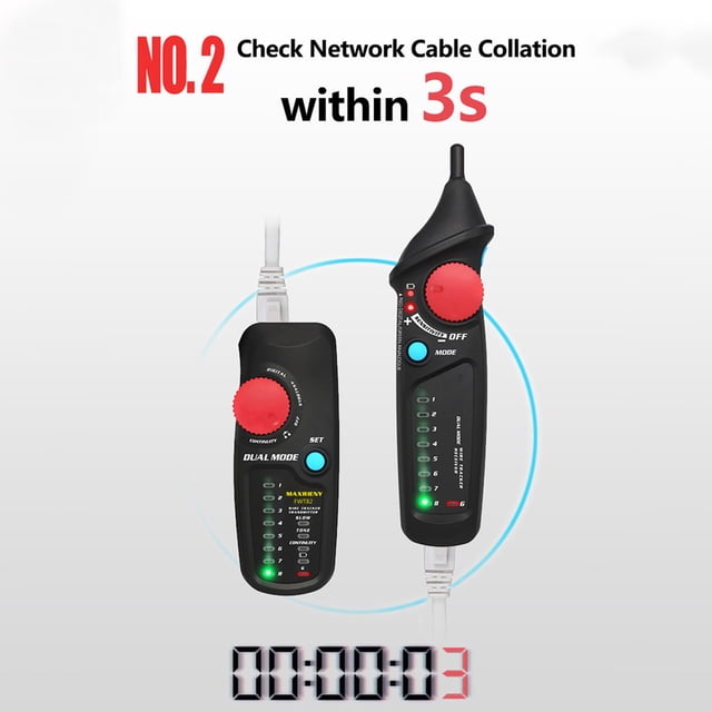 MAXRIENY Line Finder,Wire Toner Rj45 Mode Network Cable Rj11 Ethernet Lan Rj45 Rj11 Ethernet Network Cable Wire Toner Rj45 Rj11 Lan Analyzer Line And Dual Mode Analyzer Line Wire Cable Wire Toner