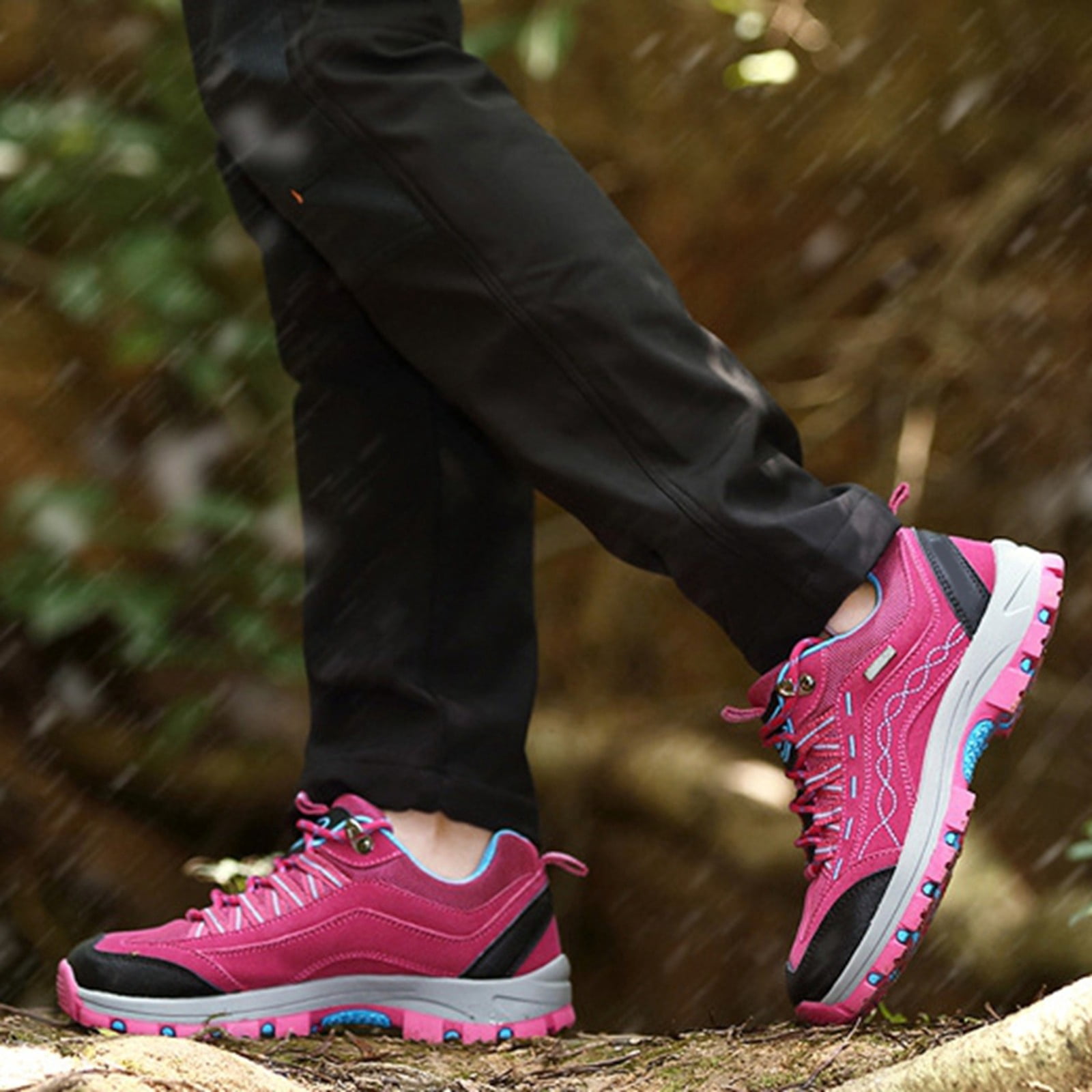 Win s Way Women's High-Top Hiking Sneakers, Lightweight Breathable Trekking Shoes for Outdoor Adventure & Support
