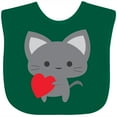 thumbnail image 3 of Inktastic Heart Cat Boys or Girls Baby Bib, 3 of 4