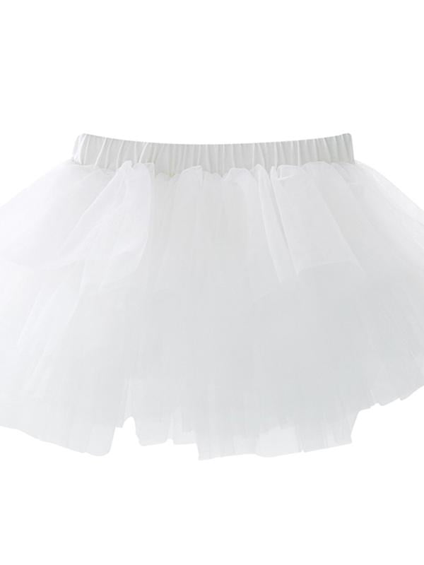 white gauze mini skirt