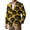 Earthy Yellow, variant on Men's Halloween Pumpkin Print Corduroy Business Jacket, Halloween Style for Office Parties and Halloween Holiday Events