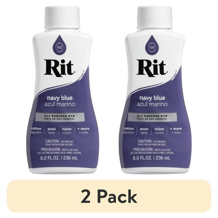 (2 pack) Rit All Purpose Liquid Dye, Navy Blue