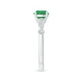 thumbnail image 3 of ANGARA Natural Marquise and Dot Emerald Engagement Ring with Diamonds in 14K White Gold for Women (Size-6mm) | May Birthstone, Birthday, Anniversary, Jewelry Gift for Women | Natural Emerald Ring, 3 of 9