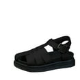 thumbnail image 2 of Viluyesy Womens Roman Sandals, Soft Sole Ankle Buckle Closed Toe Summer Casual Flat Shoes Black, 2 of 8
