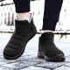 thumbnail image 4 of Botines Felpa Botas Forradas Piel Cálidas Unisex Antideslizantes para Aventuras Al Aire Libre, 4 of 9