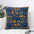thumbnail image 4 of Pofeuu Funny Steam Train Print Double-sided plush pillowcase Square Throw Pillow Covers Pillows Cover for Living Room Bedroom Sofa Couch Cushion Cover（No pillow core）-24"x24", 4 of 7