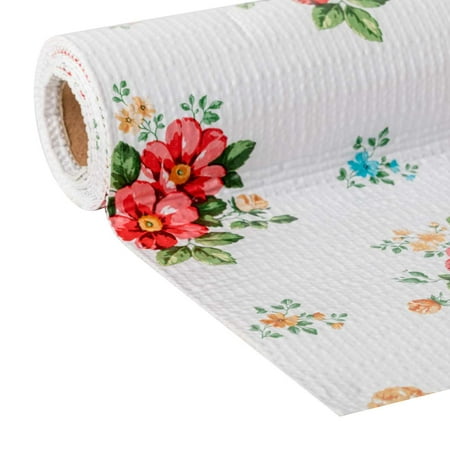Pioneer Woman Non-adhesive 20 In. x 6 Ft. Shelf Liner, Vintage Floral