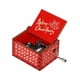 thumbnail image 3 of Caja de música navideña con forma de caja musical, pequeña de artesanía para escritorio, decoración navideña coleccionable, con manivela, ideal como Estilo H, 3 of 8