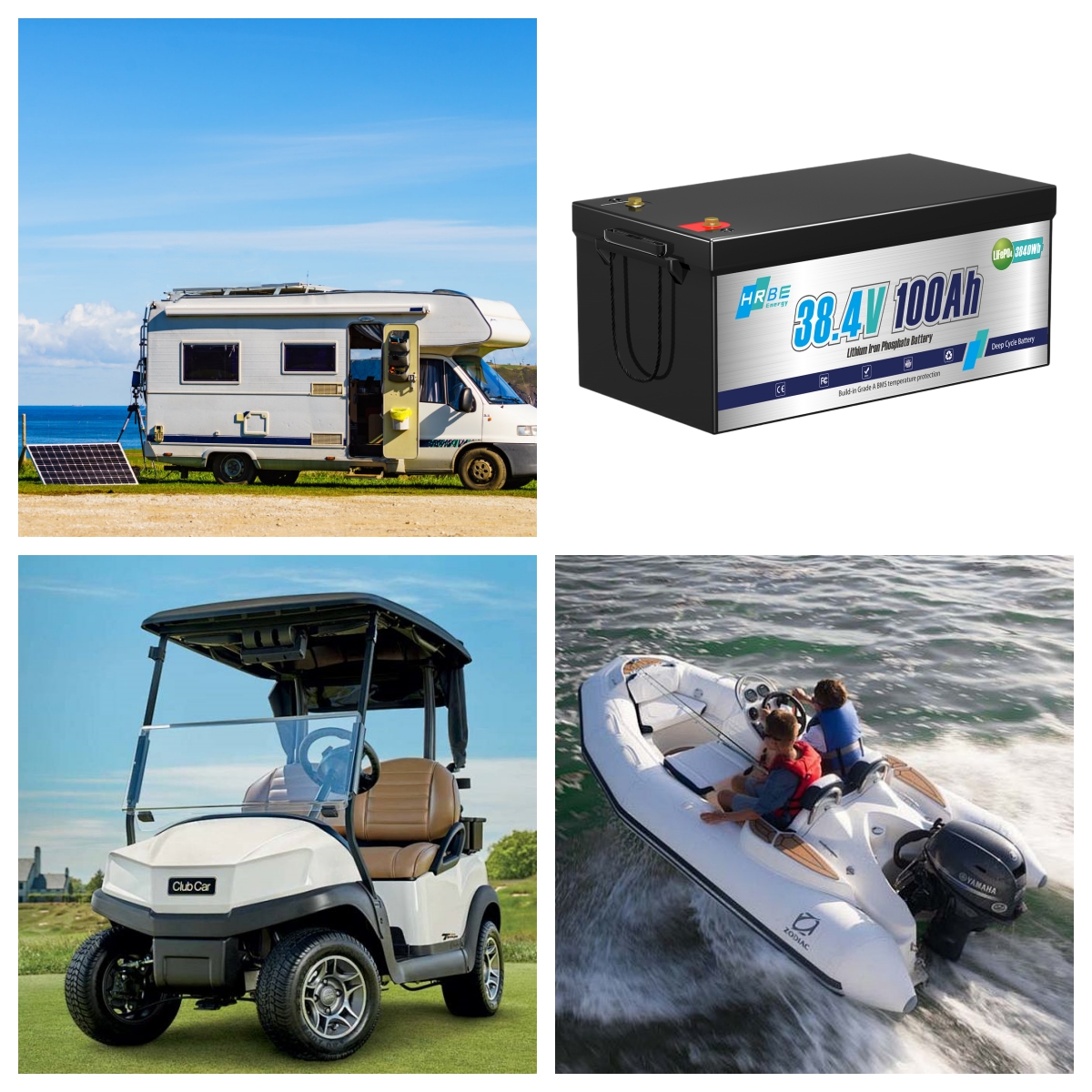 36V 100AH Lithium LiFePO4 Battery,Built in 200A BMS Golf Carts Batteries,for Trolling Motors,Marine,RV,Boat,Camper,38.4 Volt Deep Cycles Battery