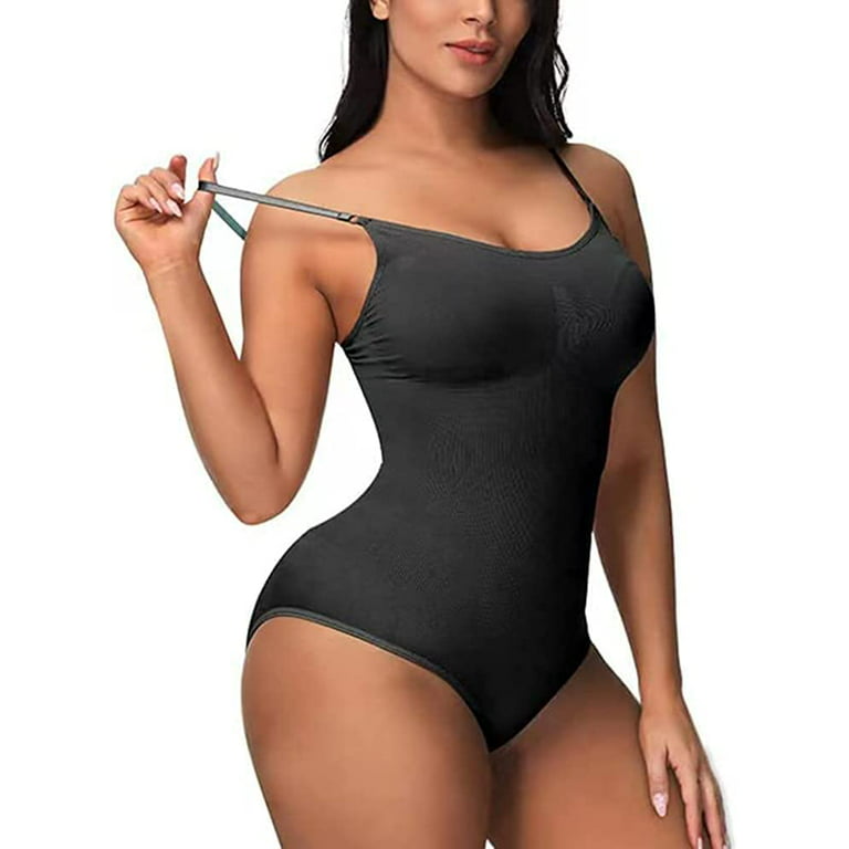 Cygen Bodysuit Shapewear Cygen Shapewear for Women Tummy Control Tops  Seamless One-Piece Body Shaper(Black,XL)