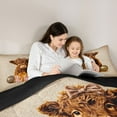 thumbnail image 4 of Feelyou Cartoon Brown Cow Bedding Comforter Set 7pcs, Cute Animal Lover Queen Bedding Sets, Teens Kids Boys Girls Reversible Queen Sheet Sets, Super Cozy Room Decor, 4 of 7
