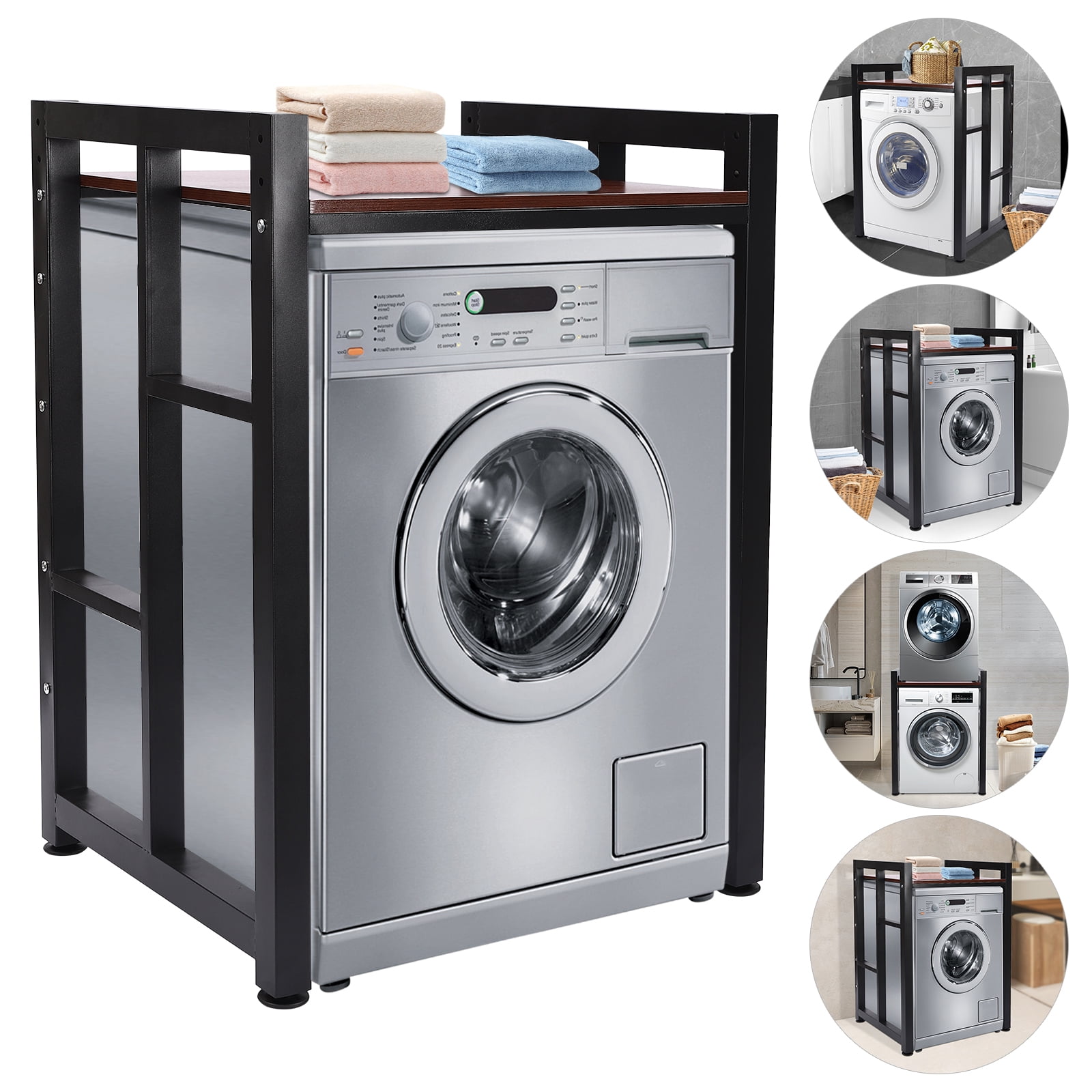 Washer and Dryer Storage Shelf with Adjustable Laminate, Modern Bathroom Tray, Strong Bearing Capacity, Space-Saving Design