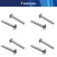 thumbnail image 3 of HUGFEGWE 30 Pcs M4x30mm Vis de Machine Phillips Tête Croisée Vis Pleine Filetage Acier Inoxydable 304 Vis Rondes pour Fixation Composant, Industriel et Construction, 3 of 6