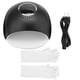 thumbnail image 1 of Lámpara de uñas LED UV de 84W, herramienta de manicura para decoración de uñas, secador de esmalte de uñas con guantes, enchufe 110-240VUS, 110-240V, negro, 1 of 8