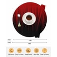 thumbnail image 6 of 15 Inch Round Placemats Set of 4, Dark Red Black Ombre Non Slip Heat Insulation PP Table Mats, Modern Abstract Art Striped Gradient Washable Place Mats for Kitchen Dining Party Table Decor, 6 of 7