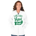 thumbnail image 4 of Date Vegan Boy Vegetarian Healthy Womens Plus Size Graphic Zipper Hoodie Brisco Brands 2X, 4 of 5