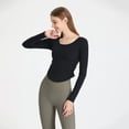 thumbnail image 5 of Tops de nailon para mujer, camisetas de gimnasio, ropa deportiva ajustada elástica, transpirable, cómoda, Top deportivo, ropa de Yoga para mujer, 5 of 5