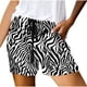 thumbnail image 1 of Pantalones Cortos de Tamaño Más Grande para las Mujeres Imprimir Cómodo Cordón Casual Elástico de la Cintura Bolsillo Pantalones Cortos Sueltos, 1 of 5
