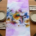 thumbnail image 5 of Table Runners 72 Inches Long Dress Scarves, Pink Purple Hummingbird Farmhouse Kitchen/Dining Table Runner, Coffee Tablerunners, Spring Oil Painting Sunflowers 18x72 Inch, 5 of 9