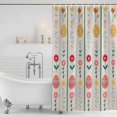 thumbnail image 3 of Spring Easter Shower Curtain, Waterproof Shower Curtains for Bathroom, Green Pink Yellow Eggs Floral Botanical Washable Fabric Bathtub Curtain Set Bath Decor with 12 Hooks Extra Long 72"x96", 3 of 8
